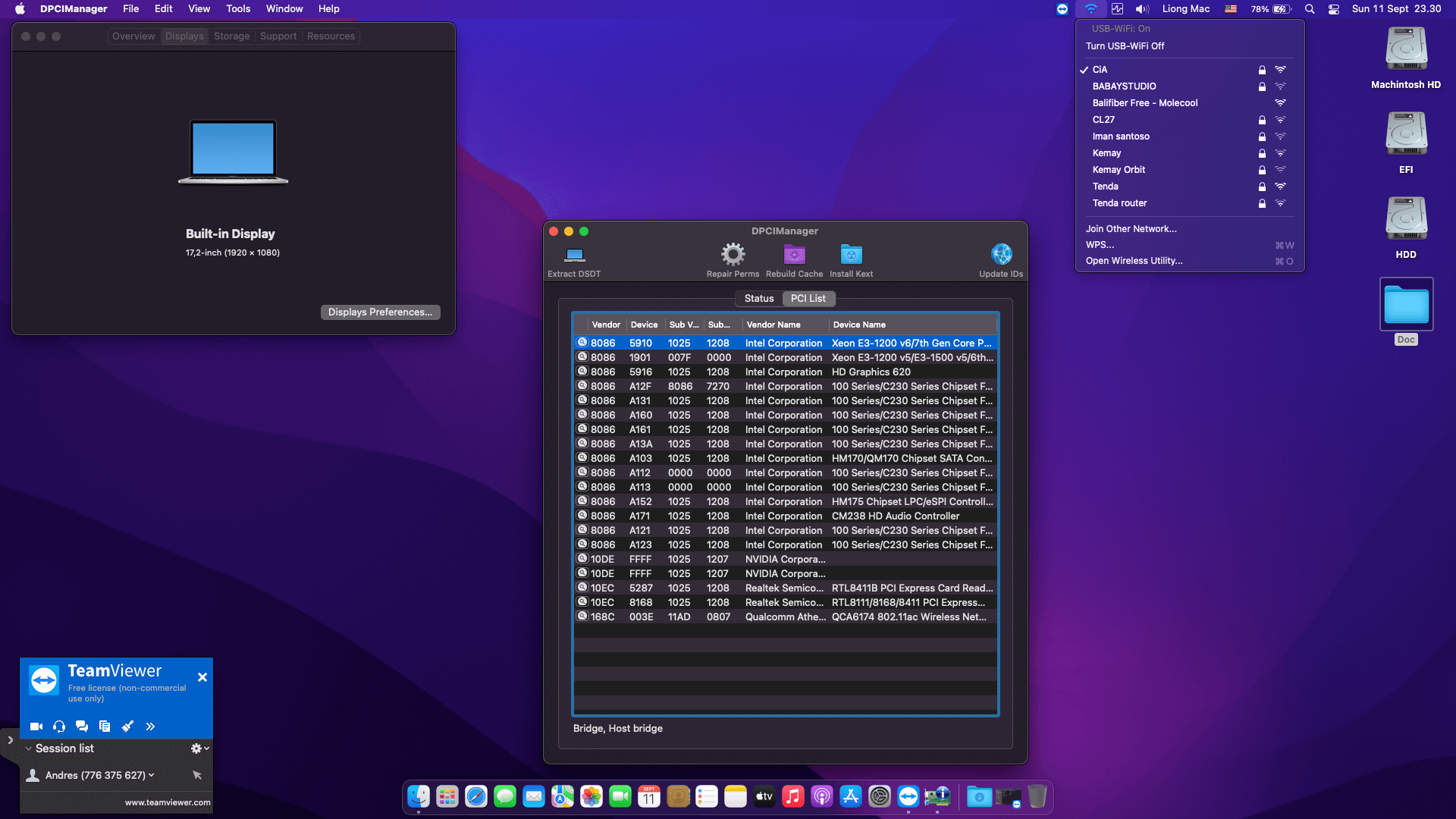 Acer Predator Helios 300 PH317 51 76PN [KabyLake   Intel HD 630 + I2C]   OpenCore 1